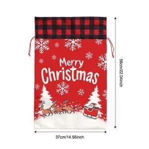 Festive Merry Christmas Gift Bag - Red and White